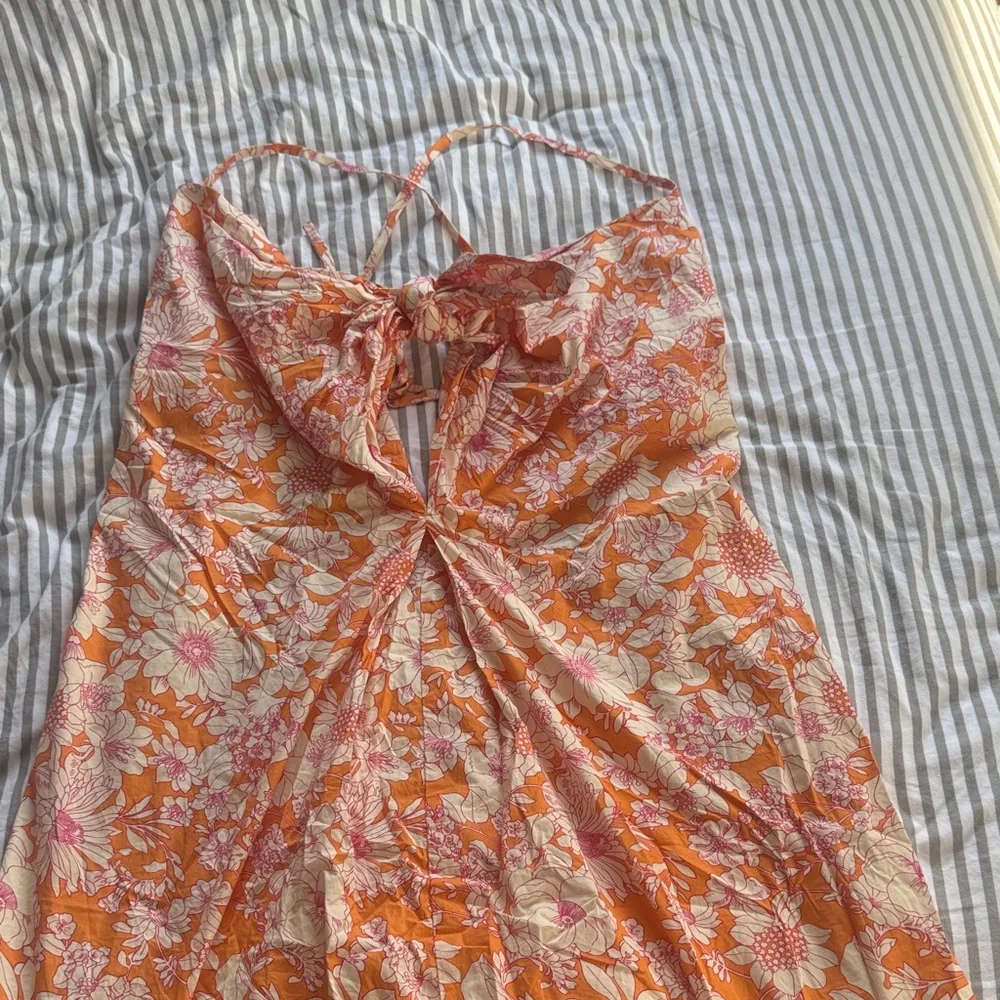 Floral Orange and Pink Sundress - Picture 1 of 3